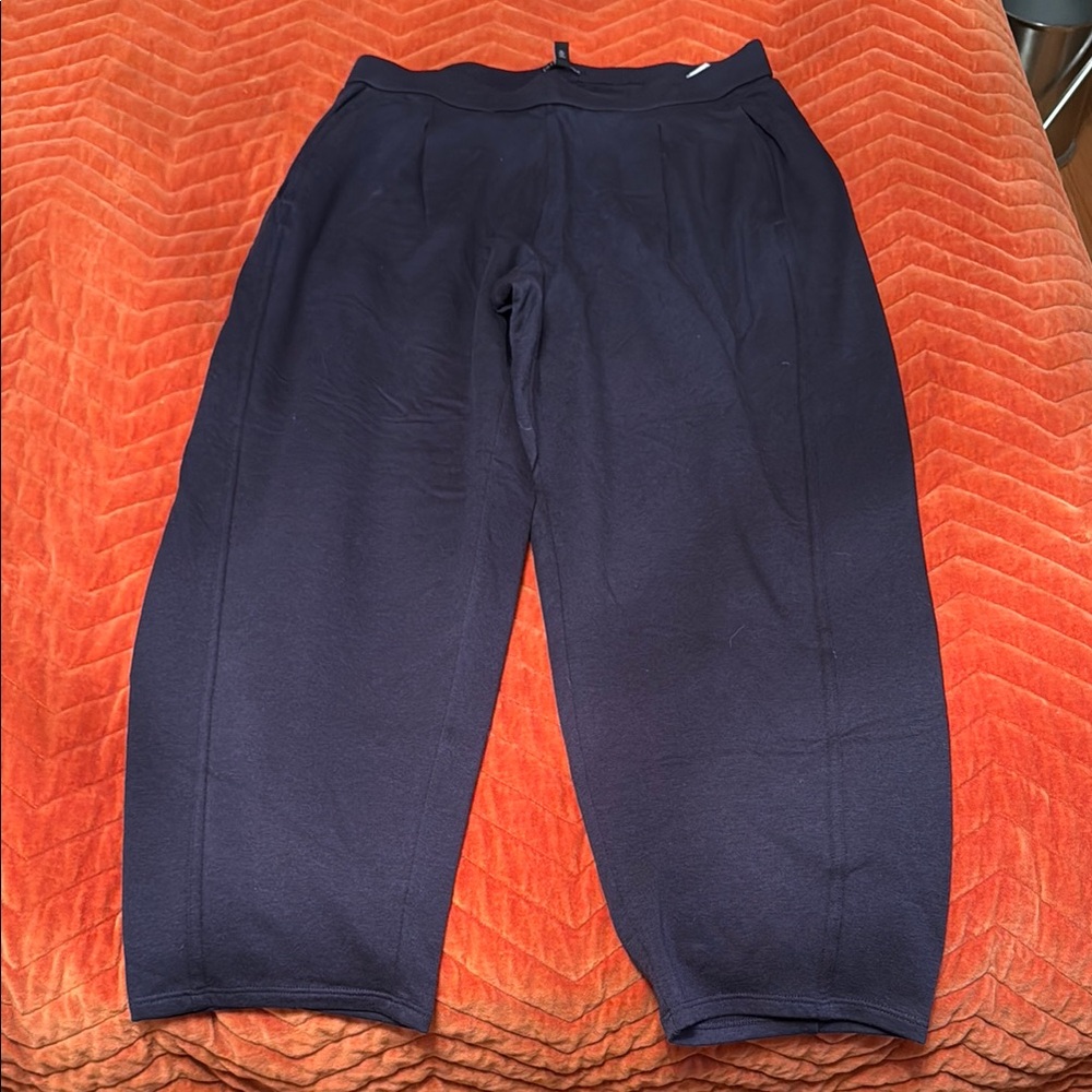 EUC Eileen Fisher Navy Blue Barrel Sweatpants Medium
